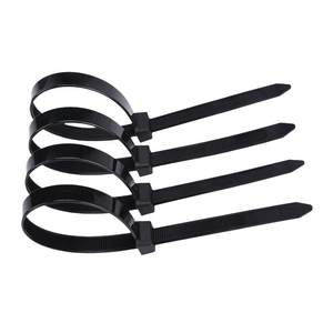 Plastic self -locking nylon tie 8*300mm black bundle buckle buckle buns dead dog anti -theft fixed line rolling rope 5 bundles lock tight electrical
