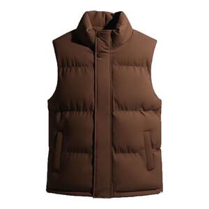 
Miniature premium plus velvet stand-up collar cotton vest men's winter cotton outer wear brown warm vest vest jacket spring Y