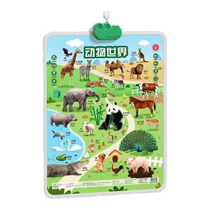 Babies have sound early education and hanging maps. Cognitive Enlightenment Infant Children Reading Voice Book Toys Learning Wall Posting Talk
