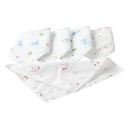 Pure cotton four-layer gauze soft small square scarf children's handkerchief