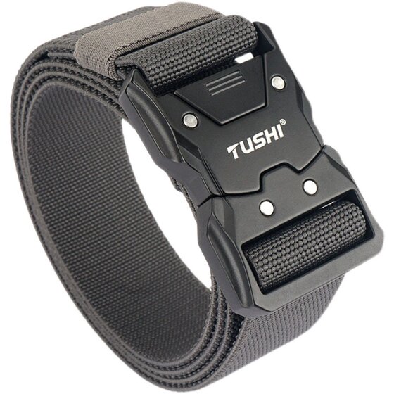 Outdoor tactical belt men and women quick disassembly nylon work belt youth sports buckle casual canvas trousers belt
