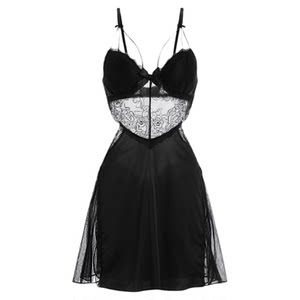 
Silk pajamas for women in summer thin mulberry silk suspender nightgown high-end sexy nightgown home clothes set gift box