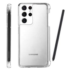 
Samsung S21 Ultra mobile phone case with pen slot transparent pen suitable for stylus full-inclusive high-end anti-fall protection