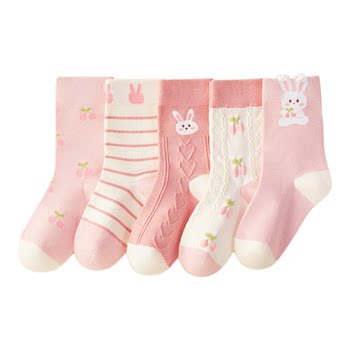 
Girls spring, autumn and winter pure cotton socks