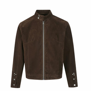 
BARBRO men's retro jacket stand collar coat spring and autumn casual loose American style old money trend coat