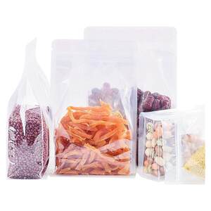 
Eight-side seal stand-up bag packaging bag, transparent plastic ziplock bag, thickened food seal bag, grain nut sub-packaging bag