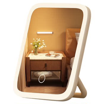 LED makeup mirror with lamp table style women's fill-up mirror dormitory desktop portable small household dressing mirror