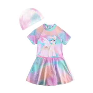 My Little Pony Swimsuit Girls Skirt -style Plastic Pants Swimsuit Short -sleeved Princess Princess Princess Girl
