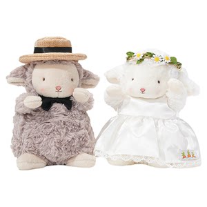 Bay rabbit couple lamb doll Valentine's day gift to girlfriend doll press bed dolls pair bunnies
