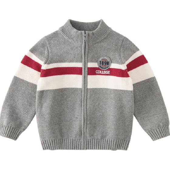 
[Same style in the mall] David Bella children's sweater spring and autumn boys' college style sweater big children's jacket