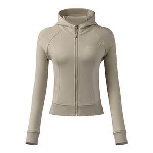 
VfU Sports Sweatshirt Women's Hooded Jacket Warm and Slim Outdoor Running Long Sleeve Fitness Top Casual Autumn and Winter