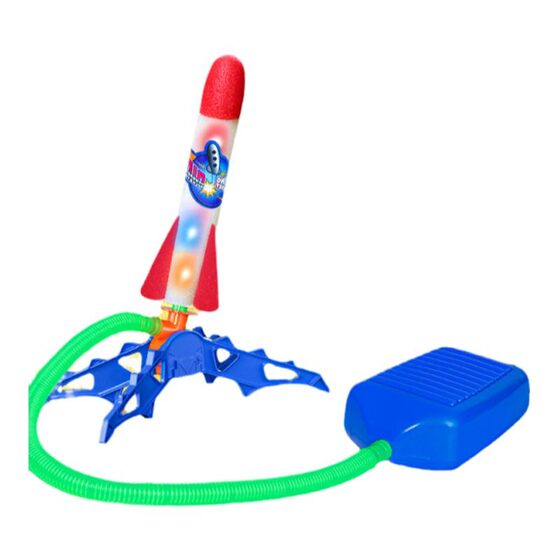 Children's foot stepping on the sky rocket launches small flying arrow outdoor boy launchers light -emitted flying sky cannon fire sticky toys
