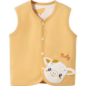
La Chapelle baby vest spring and autumn one-year-old children pure cotton thin vest boy and girl base baby vest