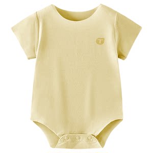 
Tongtai baby short-sleeved fart cover summer thin baby jumpsuit newborn triangle vest seamless crawling suit