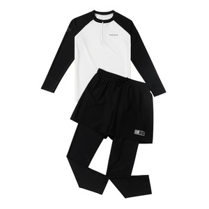 Men's swimsuit, long sleeves, long trousers, sun protection suit 2025 new style, embarrassing, adult diving and surfing clothing equipment full set