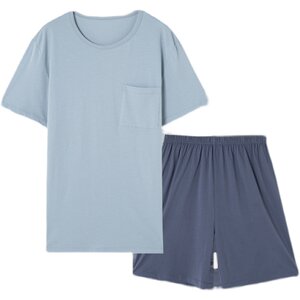 Dingguagua cotton short-sleeved pajamas men's 2025 new summer couple pure cotton men's women's home clothes 100%