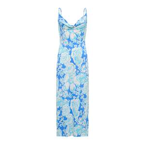 
DVF suspender skirt blue and white summer flower mid-length skirt vacation slim dress DS2S017