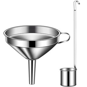 
Food grade stainless steel kitchen household kitchen with filter small diameter wine extractor filter oil funnel