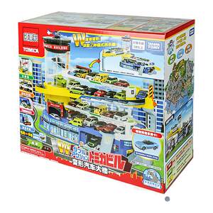 
Official genuine TOMY Domeka car building parking lot electric track set toy alloy car