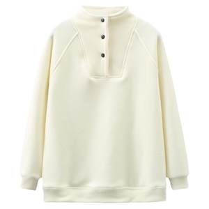 韩版新款休闲上衣200斤胖mm冬季双面绒立领三粒扣大码保暖卫衣