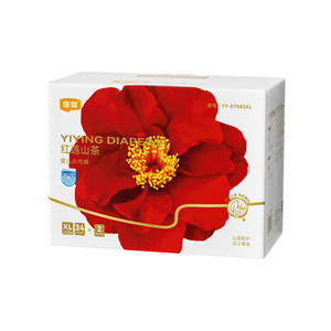 Yiying weak acid red camellia pull-up pants ultra-thin, soft, dry and breathable diapers XL baby toddler diapers