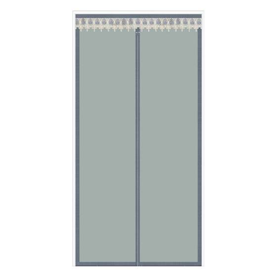 High-end full magnetic stripe light-shading partition curtain without punching door curtain New Chinese style fabric privacy mosquito windproof air conditioner
