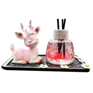 Diamond inlaid vehicle, net red creative love all the way Ping An deer goddess car interior jewelry car aromatherapy supplies