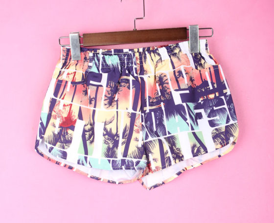 112YES035 In Stock ແມ່ຍິງ Summer Casual Pants Letter Printed Beach Short Beach Pants