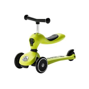 Cool ki children's scooter two-in-one small green car 1-3-6-year-old baby can sit on a slidable walker balance bike
