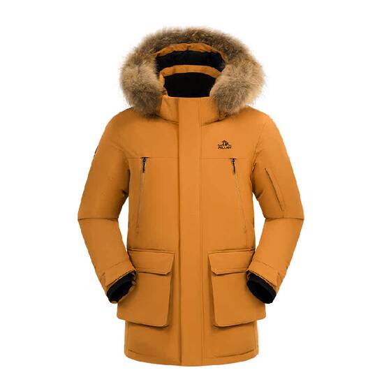 
Pelchhe outdoor 800 puff down jacket men's new winter style women's windproof warm goose down jacket hooded mountaineering parka