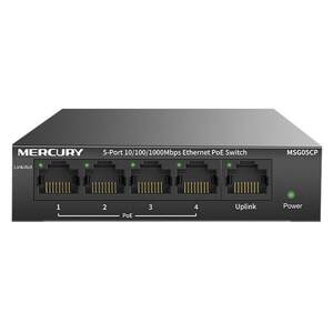 
Mercury Poe switch gigabit 100 Gigabit power supply monitoring dedicated 8 ports 55 16 24 8 10 camera series cascaded national standard home network cable network splitting router standard 48V