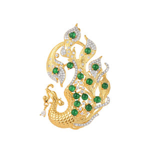 
[Violet Genuine] Magic Golden Phoenix Brooch Light Luxury Golden Phoenix Exquisite Pin 2025 New Birthday Gift