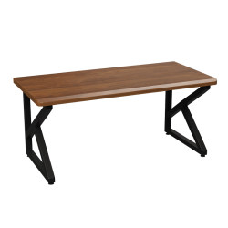 Solid wood computer table with arc edge for home bedroom