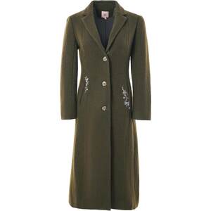
Yu brand woolen coat for women autumn and winter new temperament slim wool coat embroidered mid-length coat FGFD3222