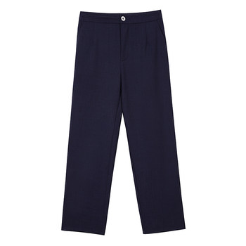Miranden's fashionable high-waisted eight-point straight-leg pants are versatile
