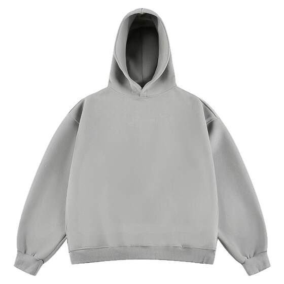 
Hong Kong literary men's gray sweatshirt hooded men's spring short American cleanfit heavyweight boys' hoodie men's style