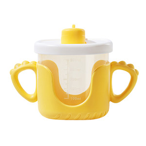 
2026 new children's water cup household kindergarten straw cup anti-fall with scale milk cup drinking water straight drinking cup