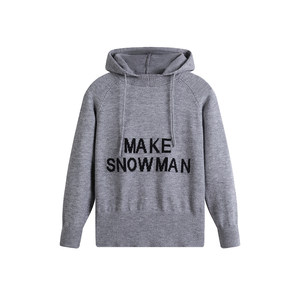 
LittleBigPlanet children's clothing American retro lettered hooded sweater Lazy style versatile knitted sweater for boys and girls