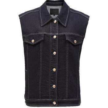 
Summer design versatile sleeveless short cardigan denim vest for women