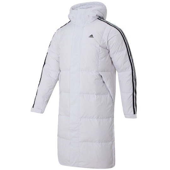 【adidas down jacket XL size】 adidas Helionic Hooded Down Jacket (Plus Size) - Bialy