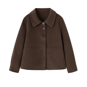 
High-end double-sided woolen coat for small mothers, short cashmere woolen coat, high-end winter coat for women, winter