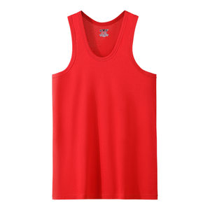 
Yalu Hongyun Zodiac Year Men's Vest 100% Cotton Bottoming Sweat-absorbent Comfortable Sports Sleeveless Good Luck Chinese Red