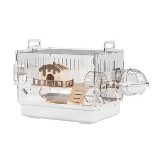 
Hamster cage golden bear luxury villa cheap large second floor full view transparent anti-jailbreak luxury villa