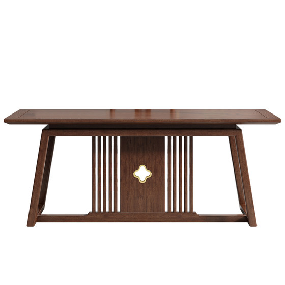 
New Chinese style solid wood desk writing desk home office desk computer desk walnut desk study furniture calligraphy desk