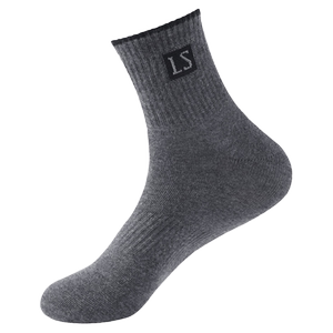 Socks men's middle tube socks spring and autumn men's socks odorproof sweat-absorbing black cotton stockings for boys summer pure men's cotton socks
