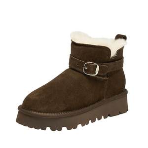 
Scatto new winter snow boots short boots plus velvet warm fashion boots thick sole heightening women's boots D1915DD5