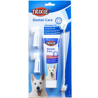 Trixie Dog Toothbrush And Toothpaste Set | Cat Toothbrush For Bad Breath And Calculus | Edible Toothpaste