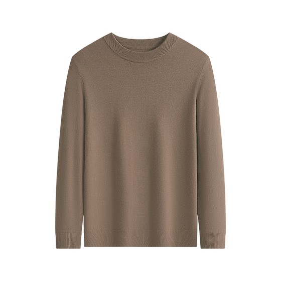 Shanshan men's sweater 2025 new autumn and winter round neck thickened warm base knit sweater pure sweater men's style