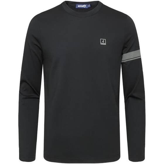 
[Woven] Navigare Italian small sailing autumn black long-sleeved t-shirt men's casual long-sleeved round neck shirt