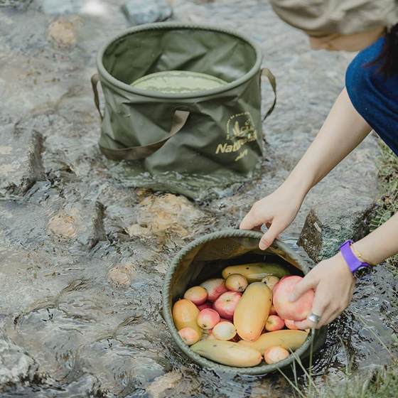 Naturehike挪客可折叠水桶便携式户外旅行露营洗菜水盆野餐储水桶